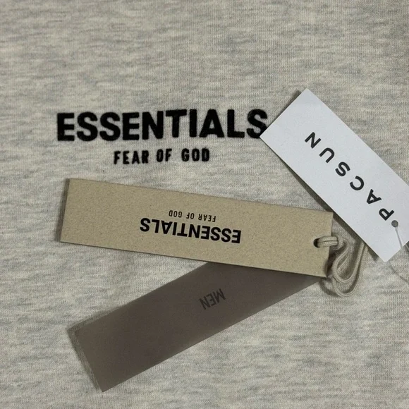 Essentials Light Oatmeal Hoodie - Picture 3 of 7